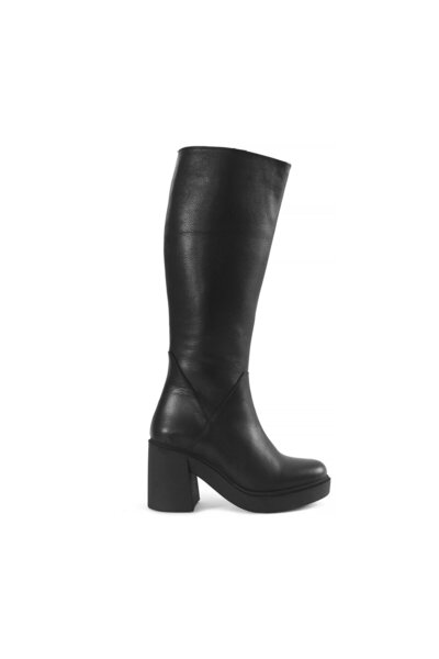 Celal Gültekin Siyah Kadın Deri Çizme 625 23965-1