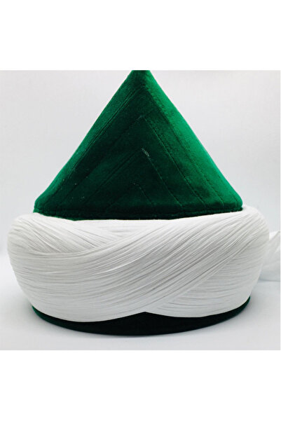 sehzadegiyim Kıbrısi Model Yeşil El Sarma Sarık