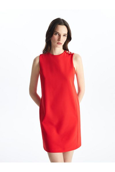 LC Waikiki Women's Crew Neck Straight Dress