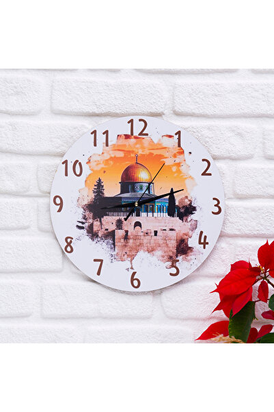 Deep Craft Ceas de perete decorativ din lemn pentru salon, birou, birou, desi...