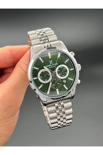 Daniel Klein Exclusive Silver Men's Wristwatch 3 Atm Waterproof Functions Active