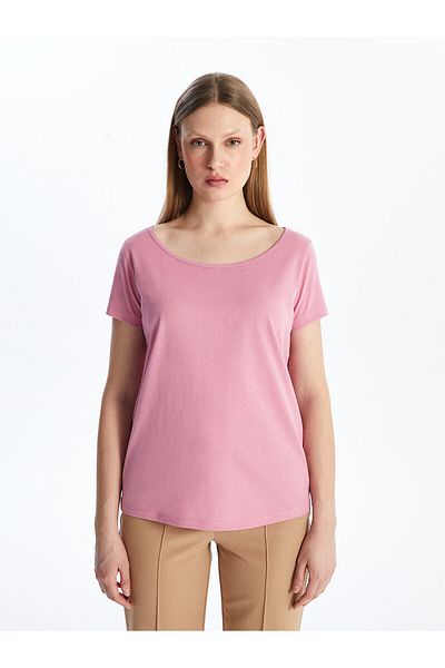 LC Waikiki Γυναικείο T-Shirt - Crew Neck, Μασίφ Κόψιμο, Κοντό μανίκι