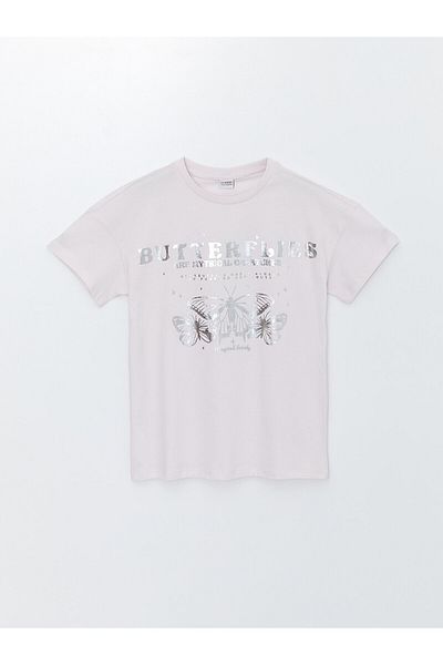 LC Waikiki Girl - Crew Neck Printed Short Sleeve T-Shirt