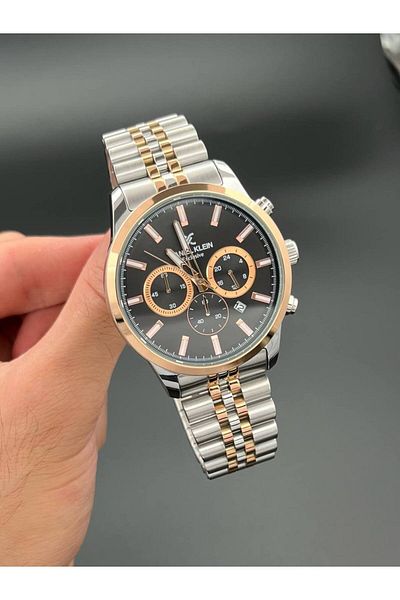 Daniel Klein Exclusive Silver Rose Men's Wristwatch 3 Atm Waterproof Functions Active