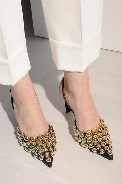 Sibel Durmaz Lalita Black Gold Jewel Detailed Sandals