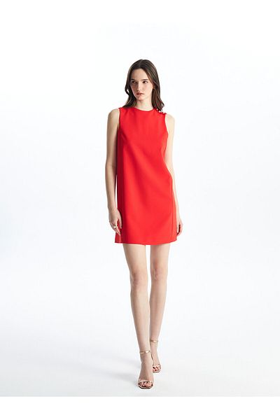 LC Waikiki Women's Crew Neck Straight Dress
