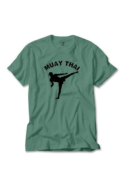 Z zepplin Πράσινο T-Shirt Karate Muay Thai Silhouette