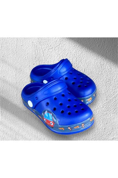 AkınalBella Boy's blue orthopedic sole soft slipper sandals.