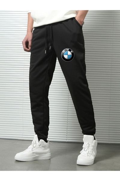 BUY CENTER BMW Printed - Μαύρη φόρμα με λαστιχένια μανίκια