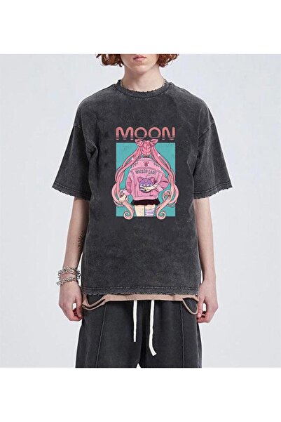 Toum PMG SHOP Tricou vintage, unisex, cu Moon Wicked Lady, lavabil