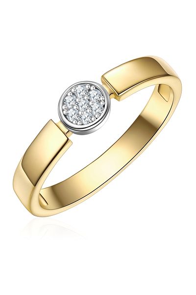 Rafaela Donata Silberring Ring Sterling Silber bicolor Zirkonia weiß