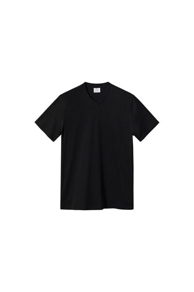 MANGO Man Siyah Erkek T-Shirt 57010794