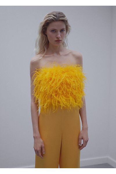 MANGO Woman Pantaloni portocalii de damă57073276