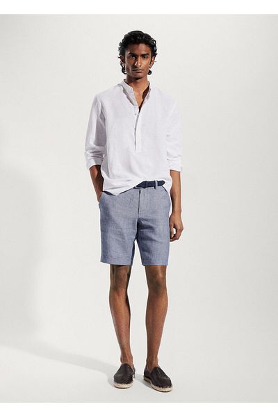 MANGO Ανδρικό σορτς Navy Blue & Bermuda47007817