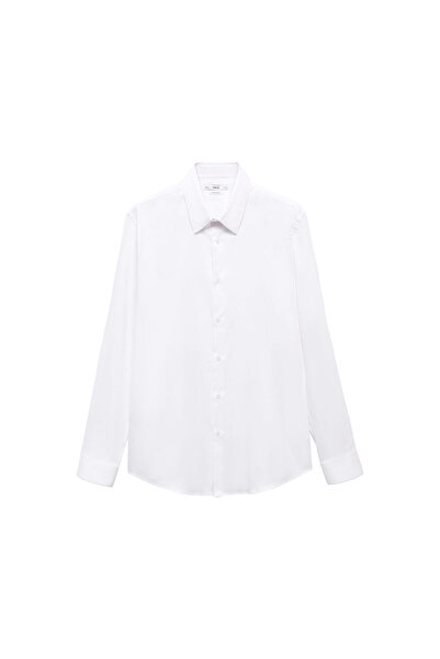 MANGO Man Beyaz Erkek Gömlek 67050268