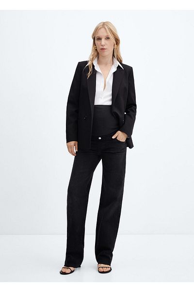 MANGO Woman Black Denim Women's Trousers57003818