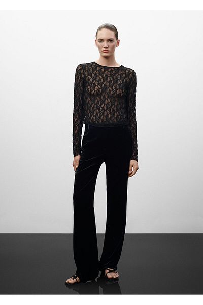 MANGO Women's Black Pants57089120