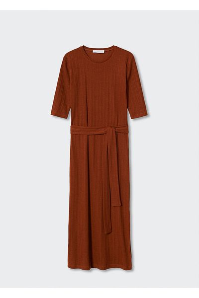 MANGO Woman 37095932 Μοντέλο γυναικείο φόρεμα σε χρώμα Terracotta