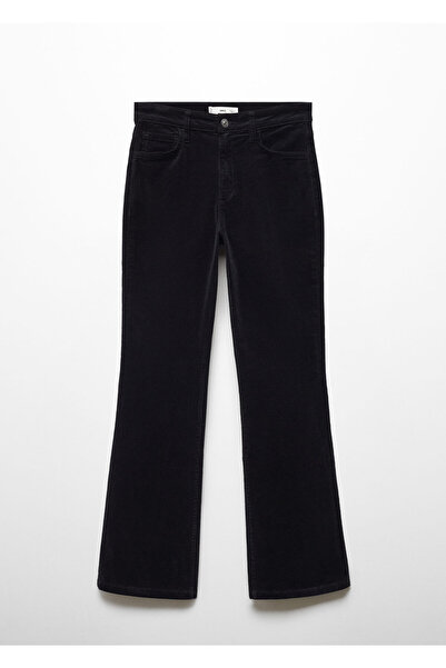 MANGO Woman Siyah Kadın Pantolon 67030257