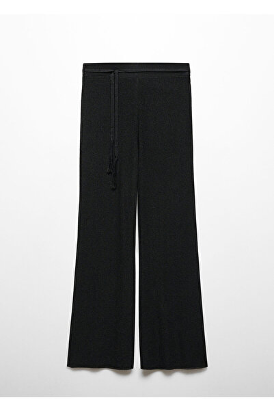 MANGO Woman Siyah Kadın Pantolon 57047717