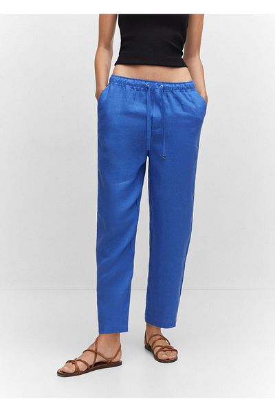 MANGO Pantaloni de damă albaștri57071177