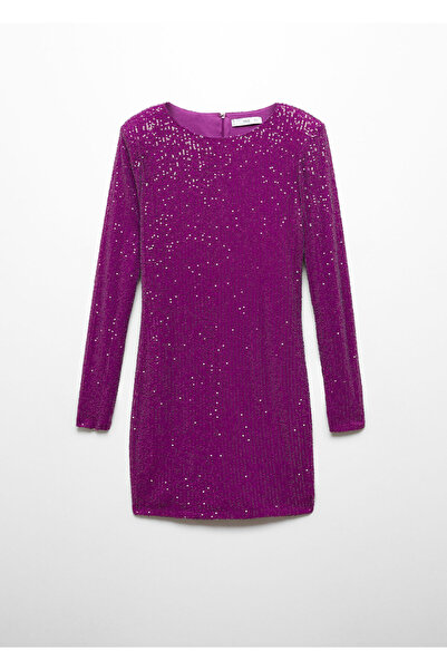 MANGO Woman Mor Kadın Elbise 57009113
