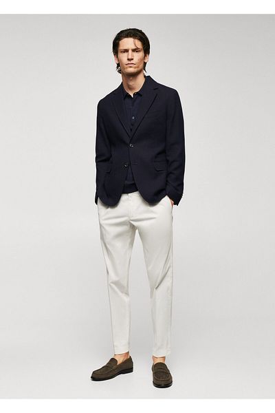 MANGO Man Ανδρικό μπλέιζερ Navy Blue57044760