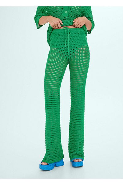 MANGO Woman Pantaloni verzi de damă57040378