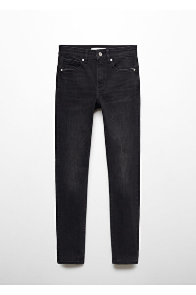 MANGO Woman Siyah Denim Kadın Pantolon 67010379