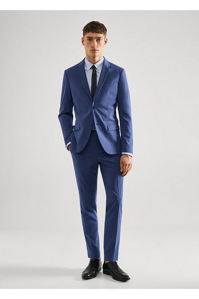 MANGO Man Nebesky modrý pánský blejzr57040544