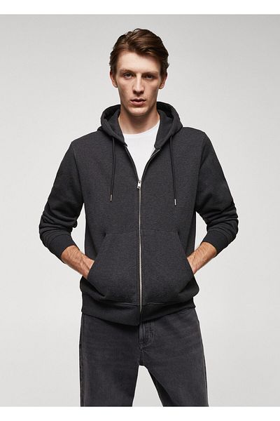 MANGO Man Ανδρικό φούτερ Charcoal57006026