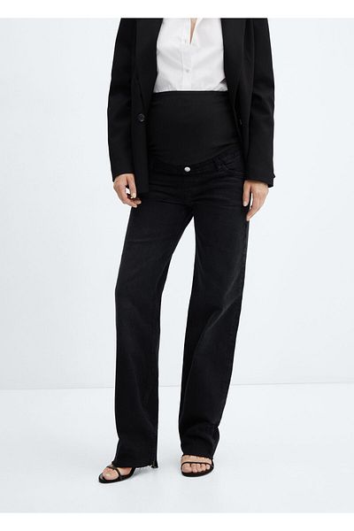 MANGO Woman Black Denim Women's Trousers57003818