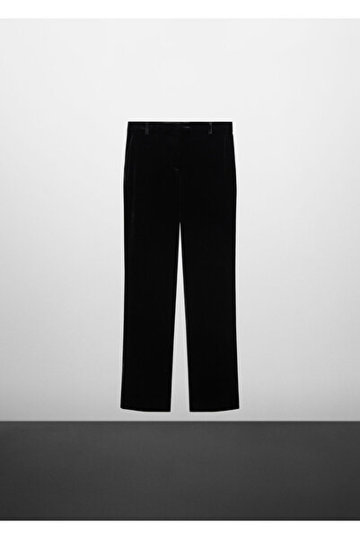 MANGO Woman Siyah Kadın Pantolon 57089120