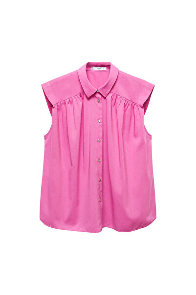 MANGO Woman Pembe Kadın Gömlek 57042892