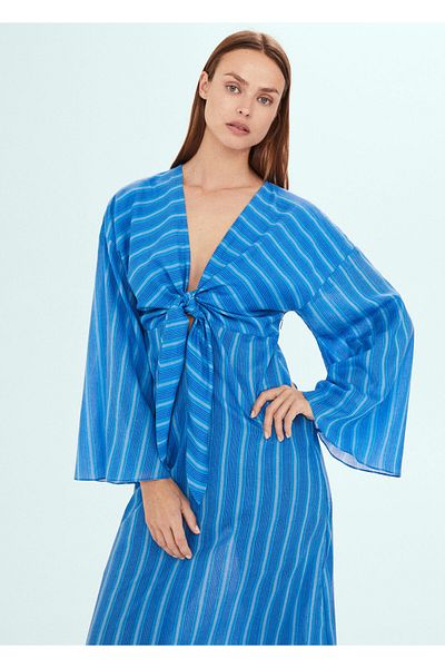 MANGO Woman Blue Women's Dress57040387