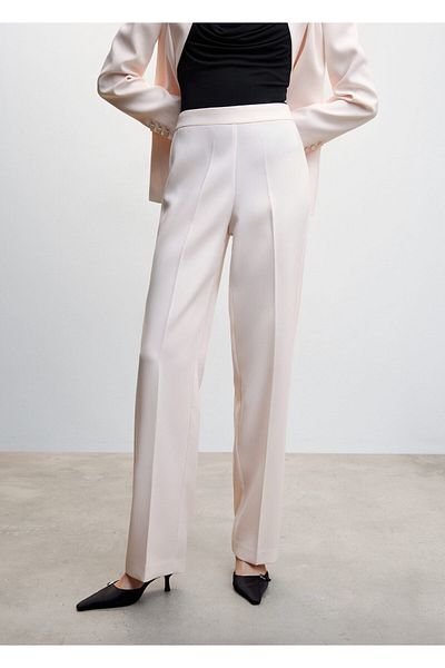 MANGO Woman Skin Color Women's Pants47005662