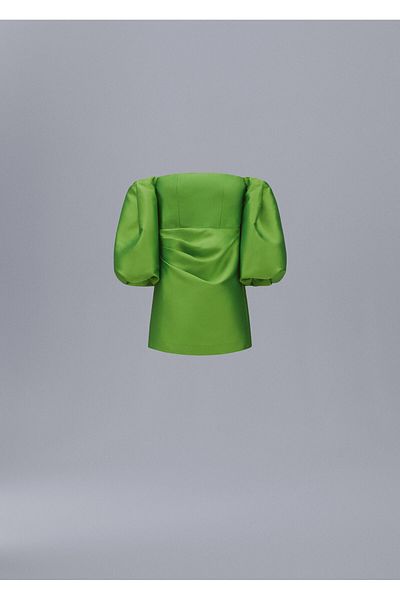 MANGO Woman Παστέλ πράσινο γυναικείο φόρεμα57001099
