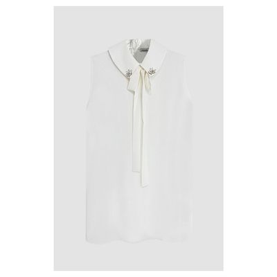 Moodbasic NEW MOODBASIC Rhinestone Sleeveless CREPE FINISH MB01.12