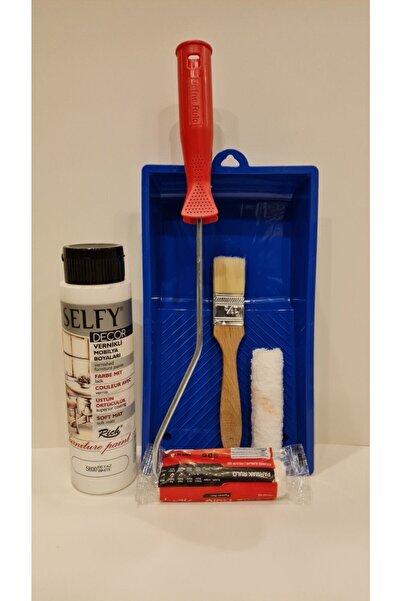 Rich Selfy Decor 500 Cc (750 Gr) Beyaz Kendinden Vernikli Dolap Boyama Seti