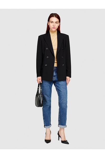 Sisley Pantaloni din denim din pânză pentru femei, Varsavia, cu croiala normală