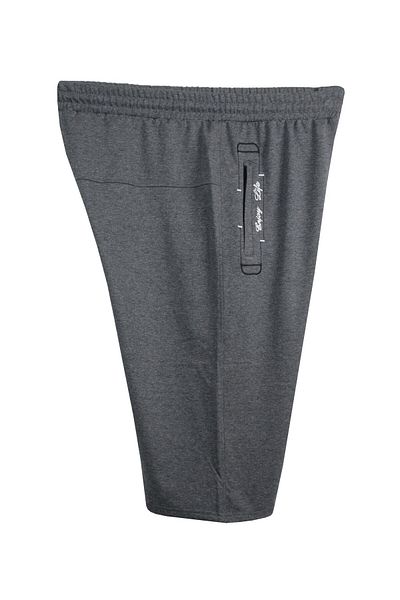 marufshop Embroidered Combed Cotton Capri Anthracite Suitable For Male Plus Size 115-154 Weight