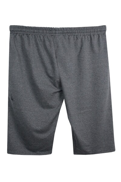 marufshop Embroidered Combed Cotton Capri Anthracite Suitable For Male Plus Size 115-154 Weight