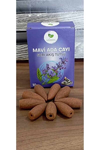 HUNATASARIM 10 Adet Geri Akış Tütsü Blue Sage (Mavi Ada Çayı) Kokulu