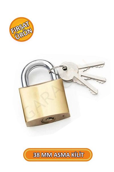 garaccu Sturdy and Durable Yellow Padlock 38mm