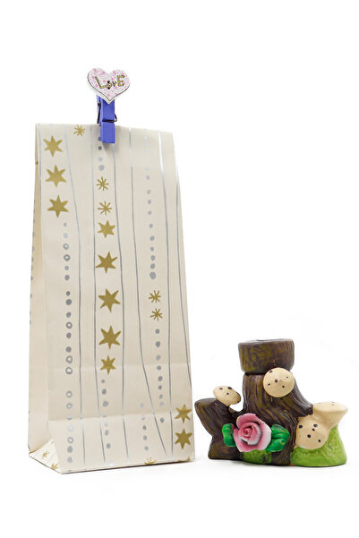 repro design Yılbaşı Temalı Kese Kağıdı 8x20x5 Cm 10 Adet Model:9