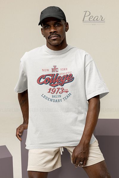 Pear Wear Μπλουζάκι College Printed Unisex T-shirt Oversize