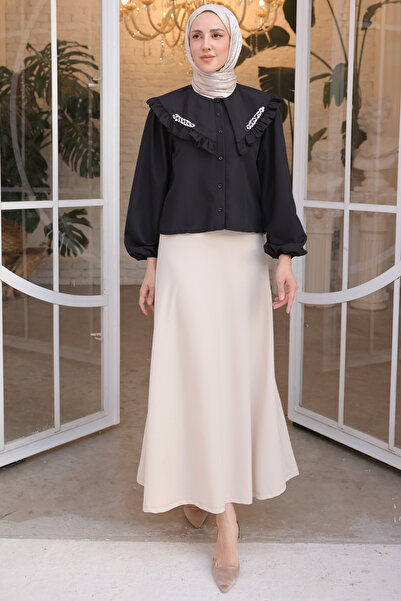 benguen 211 Mevlana Hijab Skirt Stone Color
