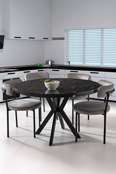 Eymense Nova 4 Sandalyeli Açılır Mutfak Masa Takımı