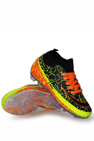Freemax Freemax.1071 Yellow Orange Unisex Crampon Football Shoes - With Socks