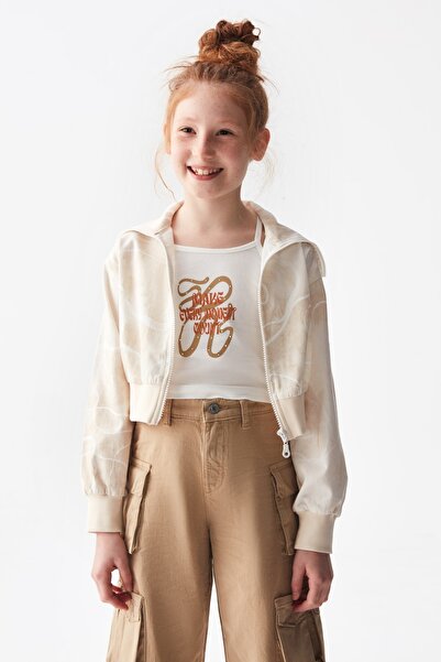 nk kids NK KIDS 56714 - Girl's Camel Colored Cargo Pants